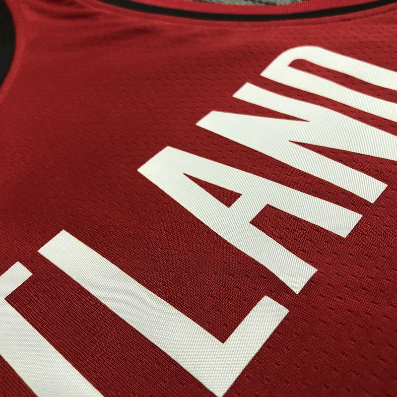 Portland Trail Blazers Basketball Jersey Red Jordan Style #0 LILIARD