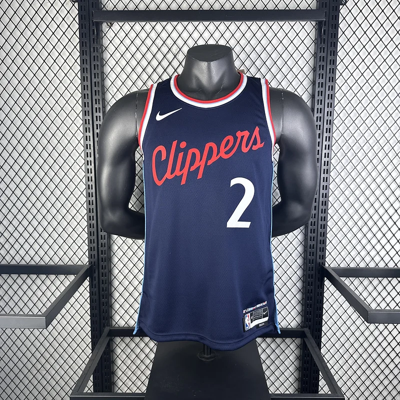 2025 Season  NBA Los Angeles Clippers Basketball jersey   Aawy   Blue  #2   LEONARD