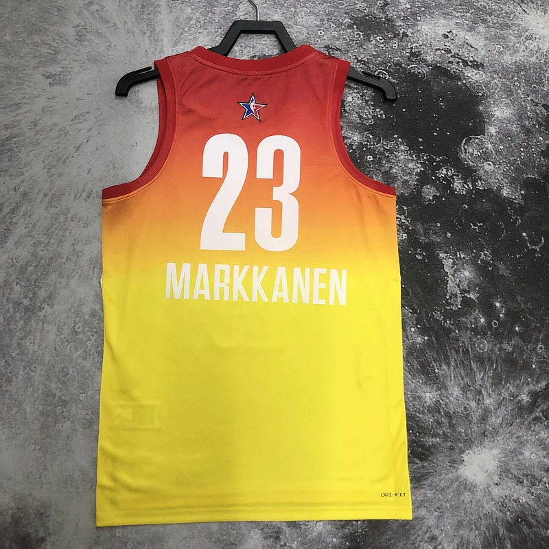 2023 All-Star Utah Jazz Basketball Jersey Yellow #23 MARKKANEN