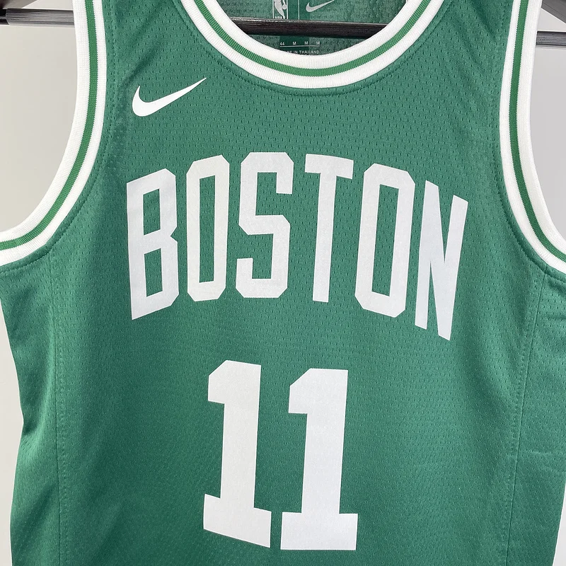 Youth kids Basketball Jersey Boston Celtics Green #11 IRVING