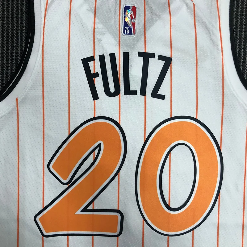 75th anniversary Orlando Magic Basketball Jersey White Orange #20 FULTZ