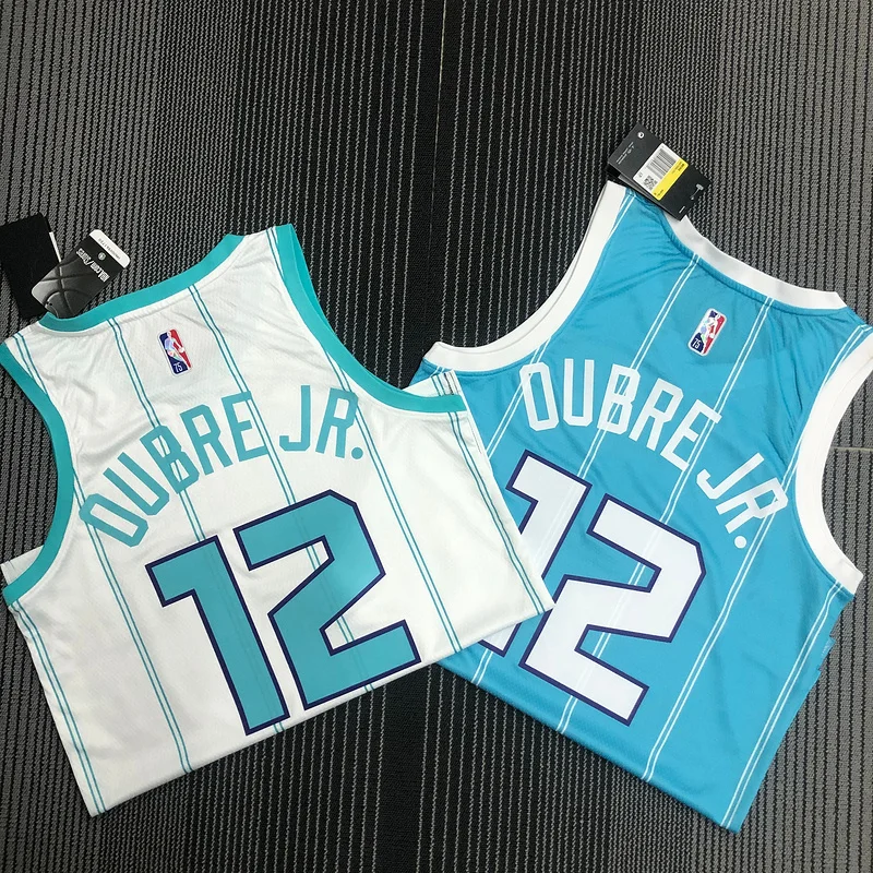 75th anniversary  Charlotte Hornets Basketball Jersey   White  #12  OUBRE JR