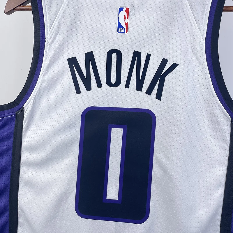 2024 Sacramento Kings Basketball Jersey Home White #0 MONK