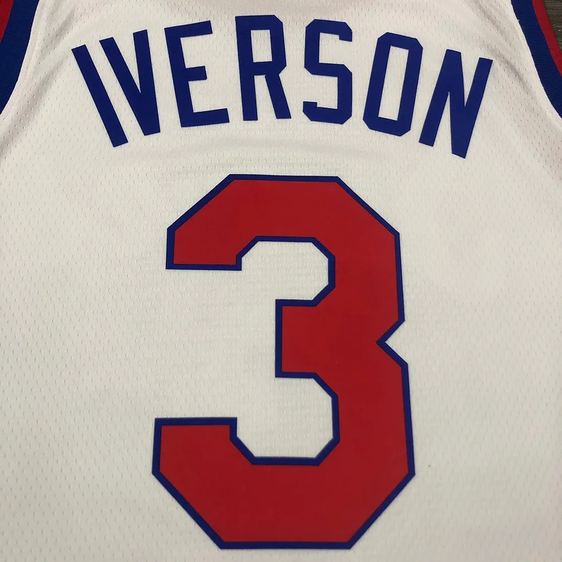 2021 Season NBA Philadelphia 76ers Basketball Jersey Retro limited #3 IVERSON