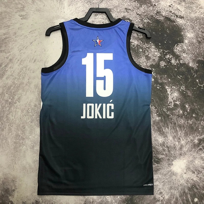 2023 Season All-Star NBA Denver Nuggets Basketball jersey Blue #15 JOKIC