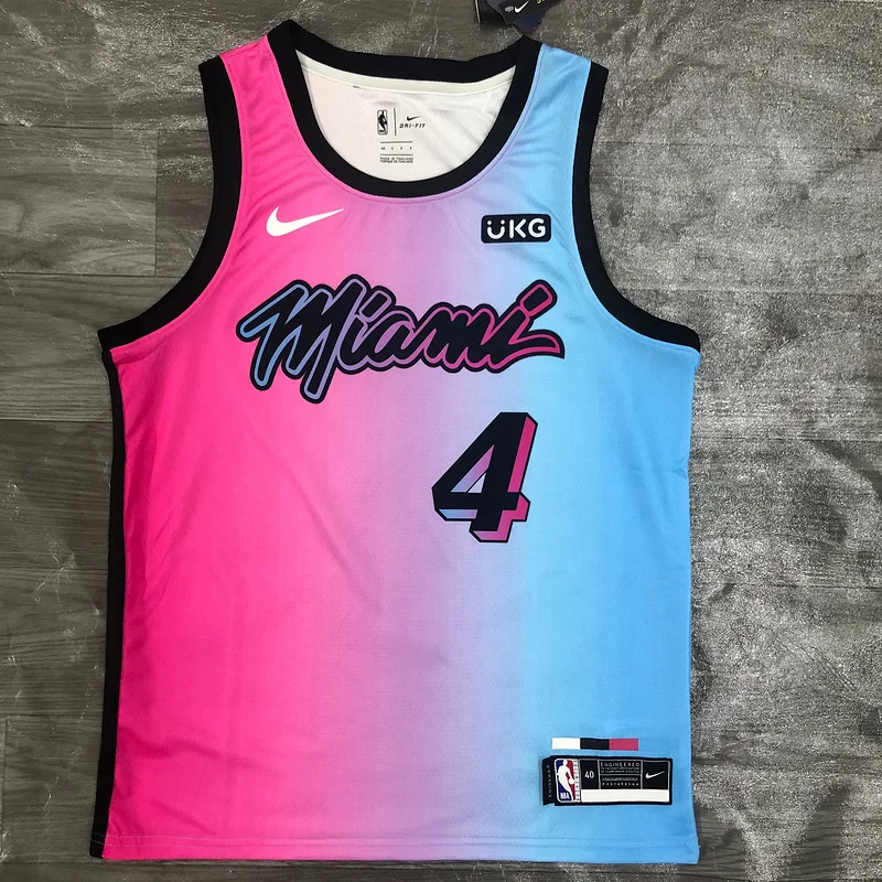 2021 Season city version NBA Miami Heat basketball jersey #4 OLADIPO