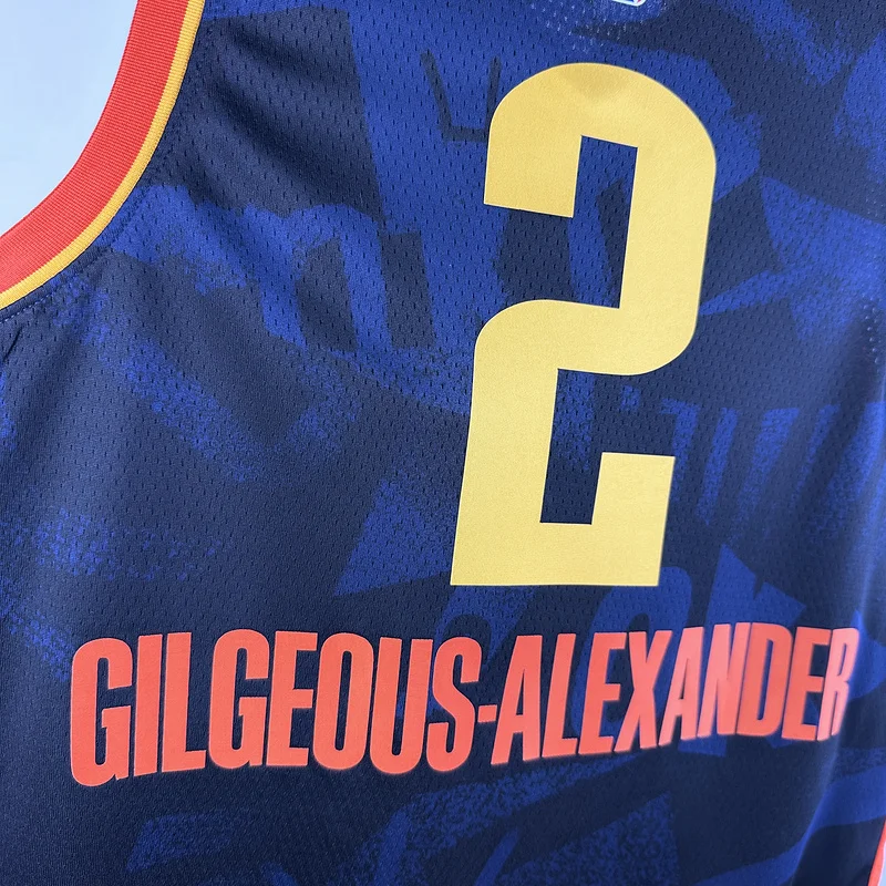 2024 NBA Oklahoma City Thunder Basketball Jersey city version #2 GILGEOUS ALEXANDER