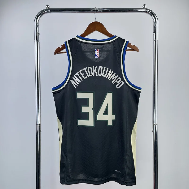 2023 Season NBA Milwaukee Bucks Basketball jersey Jordan limited #34