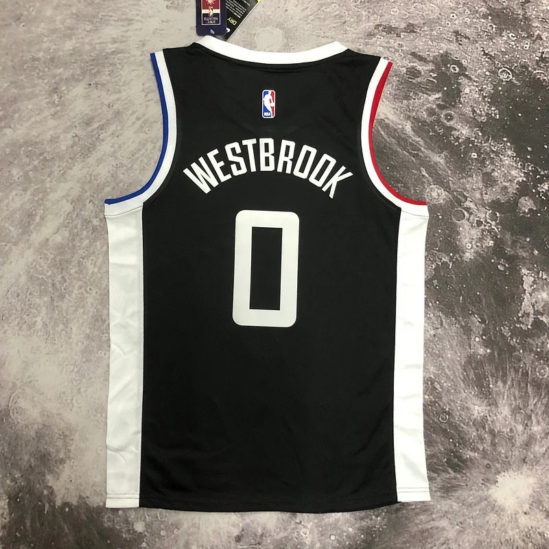 NBA Los Angeles Clippers Basketball jersey   Latin   Black   #0    WESTBROOK