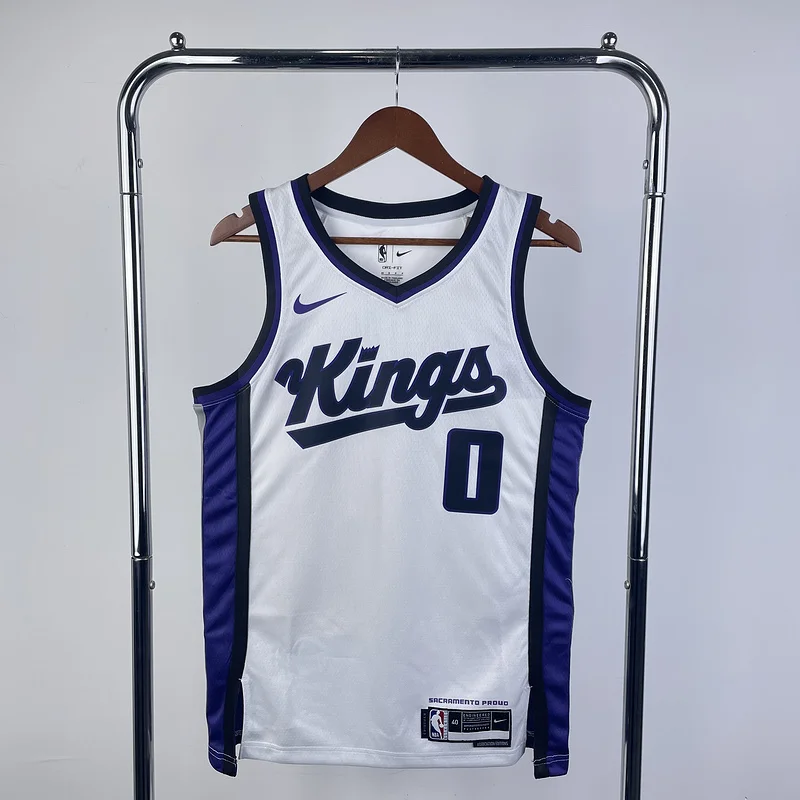 2024 Sacramento Kings Basketball Jersey Home White #0 MONK