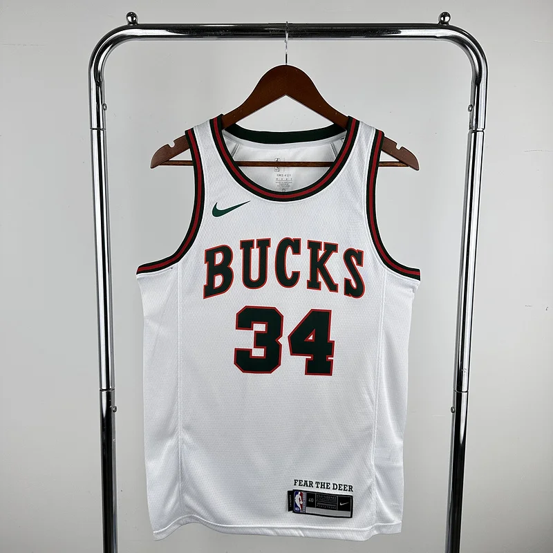 2018 Season NBA Milwaukee Bucks Basketball jersey Retro #34 Antetokounmpo