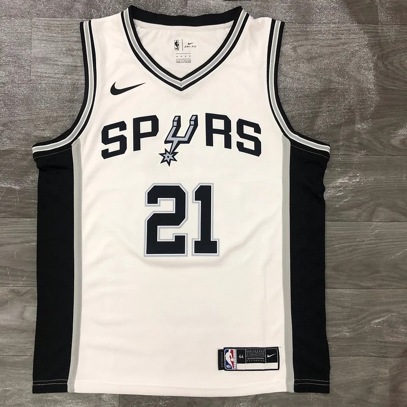 San Antonio Spurs Basketball Jersey White #21 DUNCAN