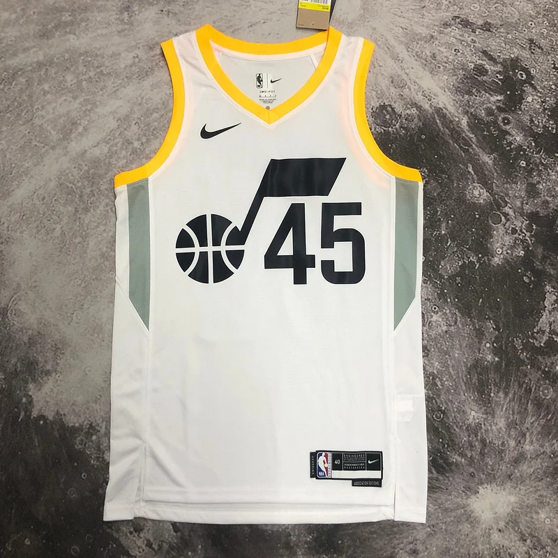 2023 Utah Jazz Basketball Jersey Home White #45 MITCHELL