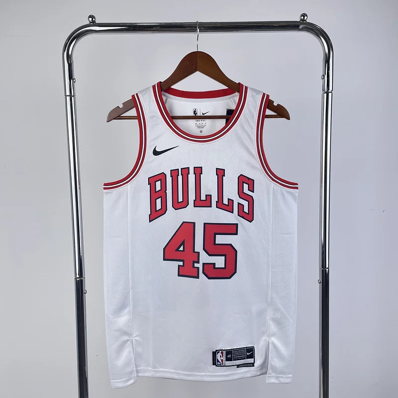 2023 Season NBA Chicago Bulls Basketball jersey white #45 Jordan