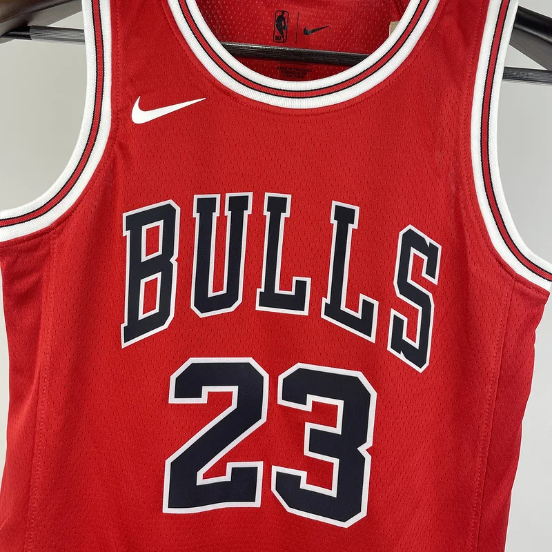 Youth kids Basketball Jersey Chicago Bulls Red #23 JORDAN