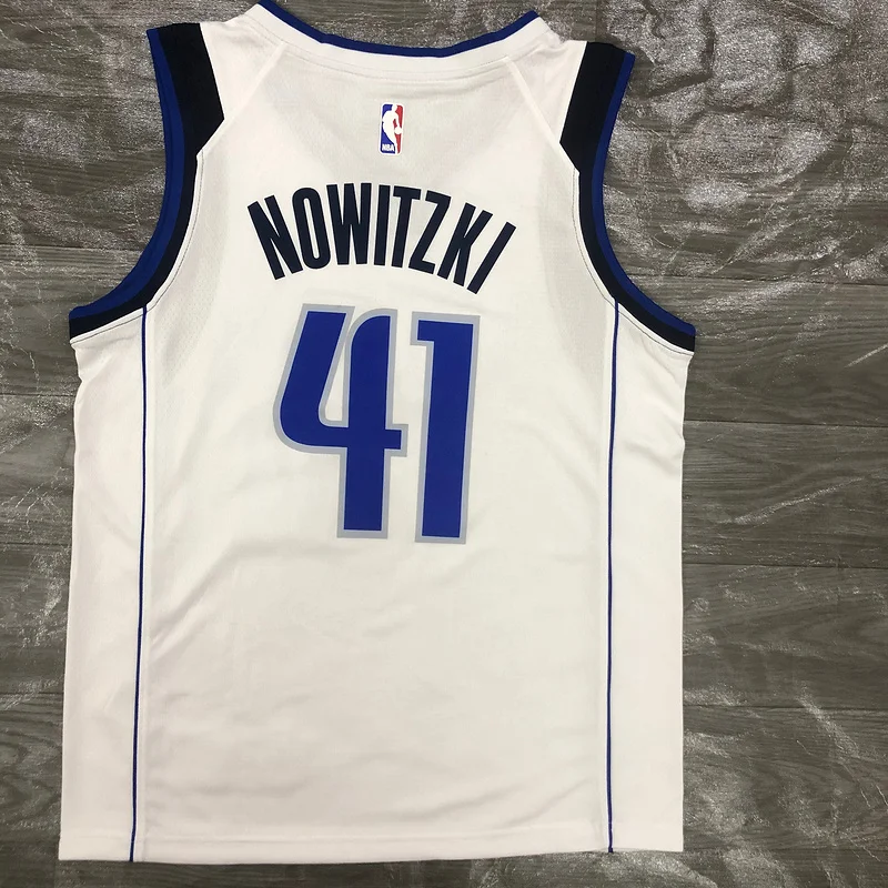 NBA Dallas Mavericks basketball jersey Home White #41 NOWITZKI