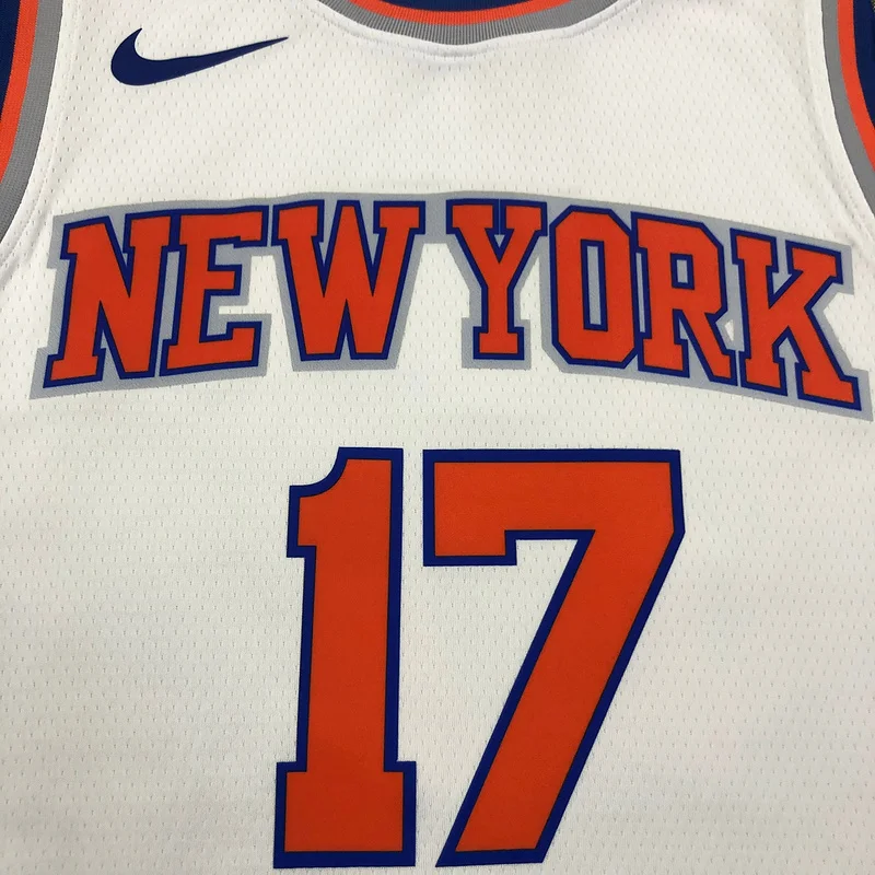 New York Knicks Basketball Jersey White #17 LIN