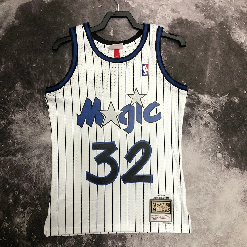 1994 Mitchell Ness Hot Print Retro Orlando Magic Basketball Jersey White #32 ONEAL