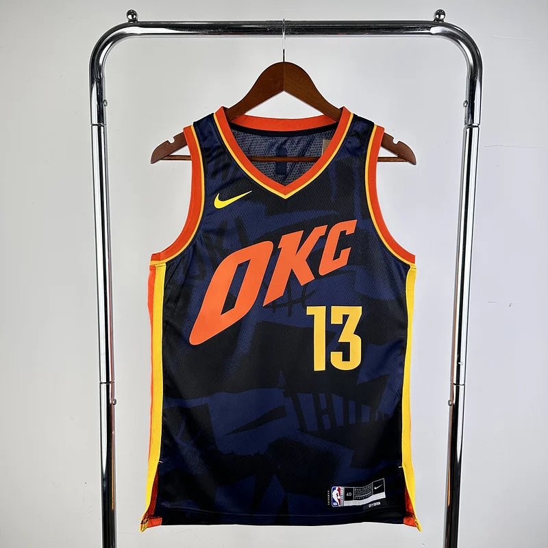 2024 NBA Oklahoma City Thunder Basketball Jersey city version #13 GEORGE