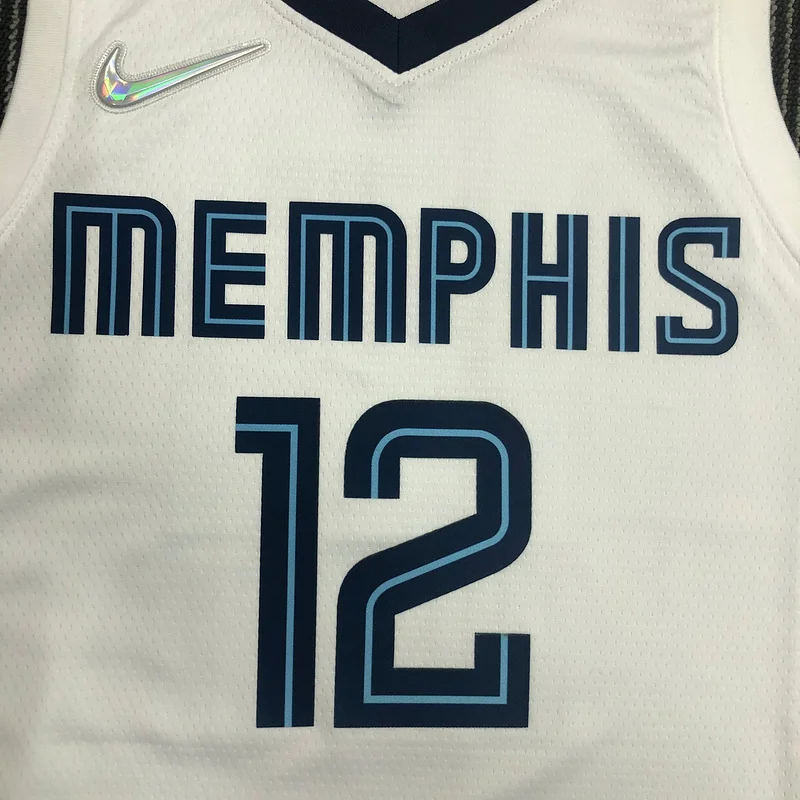 75th anniversary NBA Memphis Grizzlies Basketball Jersey White #12 MORANT