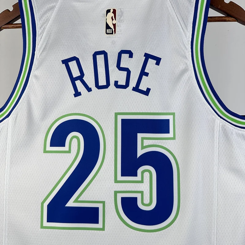 2024 Minnesota Timberwolves Basketball Jersey Retro #25 ROSE