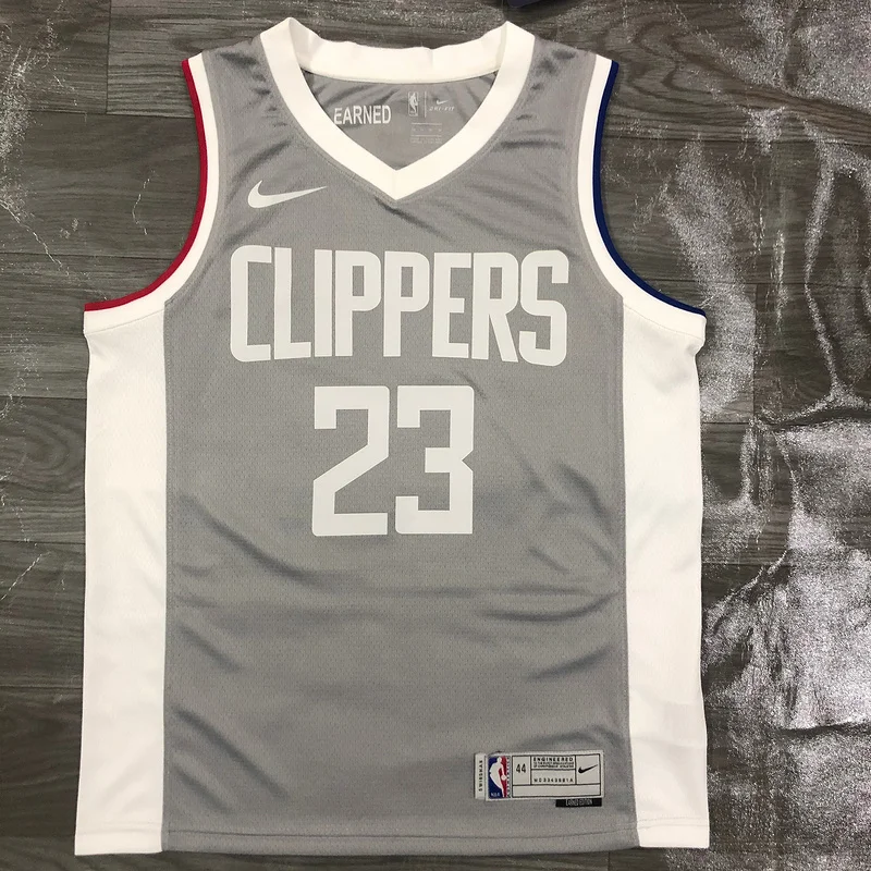 2021 Season  NBA Los Angeles Clippers Basketball jersey   bonus edition   Gray  #23   WILLIAMS