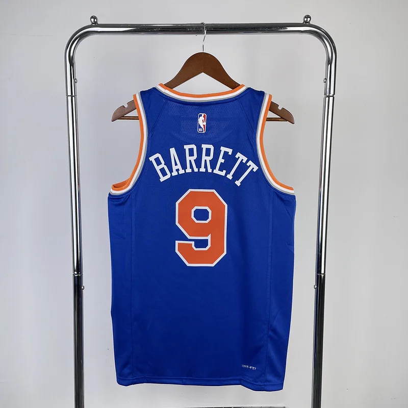 2023 New York Knicks Basketball Jersey Aawy Blue #9 BARRETT