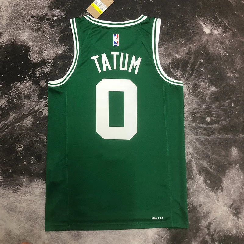 2023 Season NBA Boston Celtics Basketball Jersey Green #0 TATUM