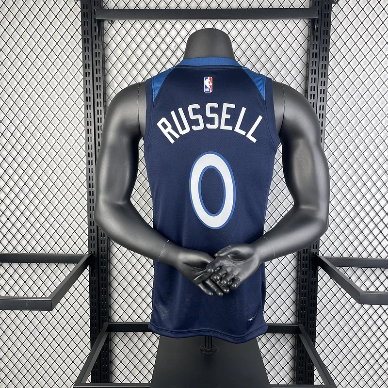 2023 Minnesota Timberwolves Basketball Jersey Aawy Blue #0 RUSSELL