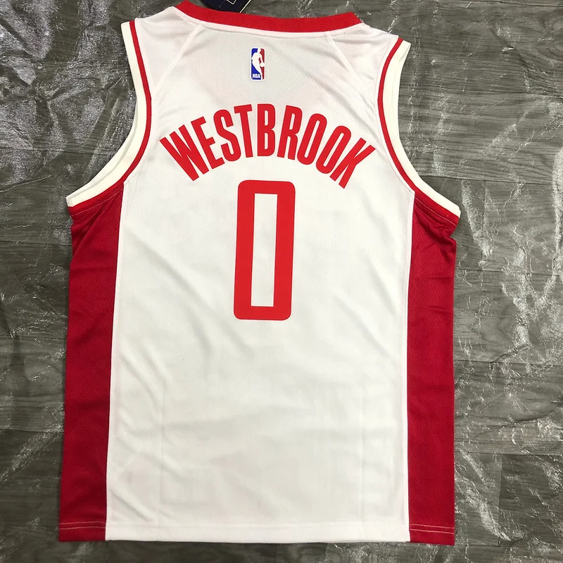 2021 Houston Rockets Basketball Jersey White #0 WESTBROOK