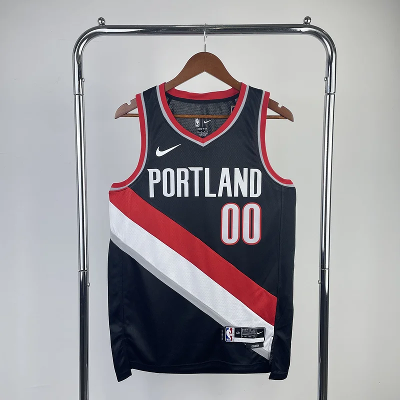 2023  Portland Trail Blazers Basketball Jersey   Black  #00   HENDERSON