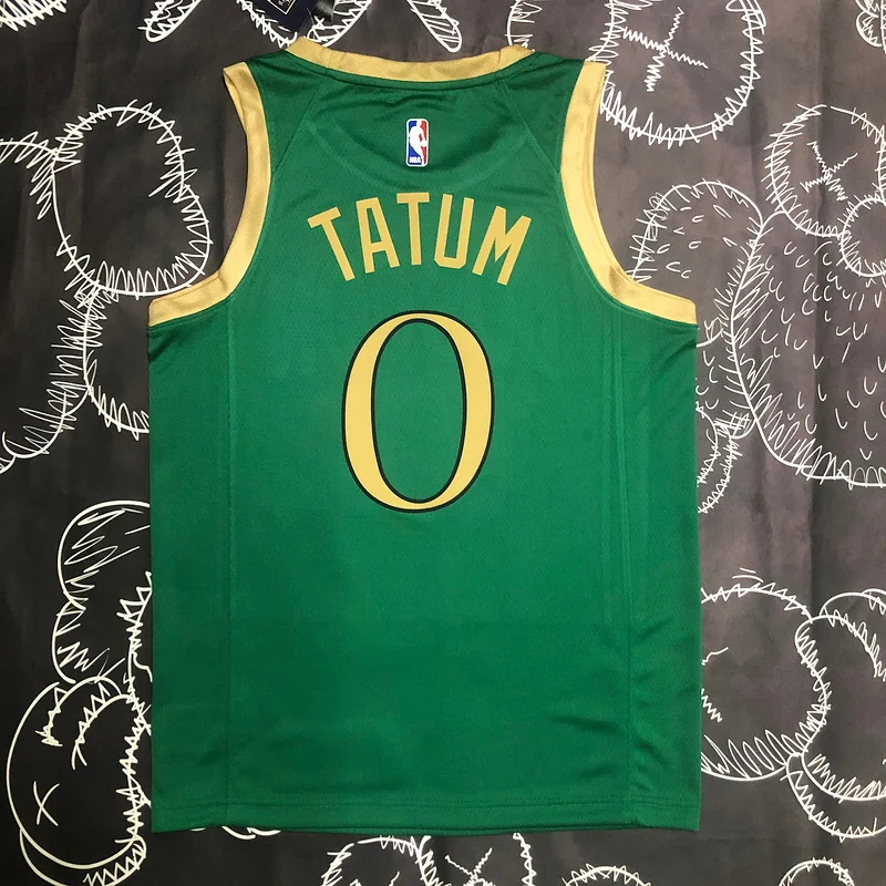 2020 Season NBA Boston Celtics Basketball Jersey city version Green #0 TATUM