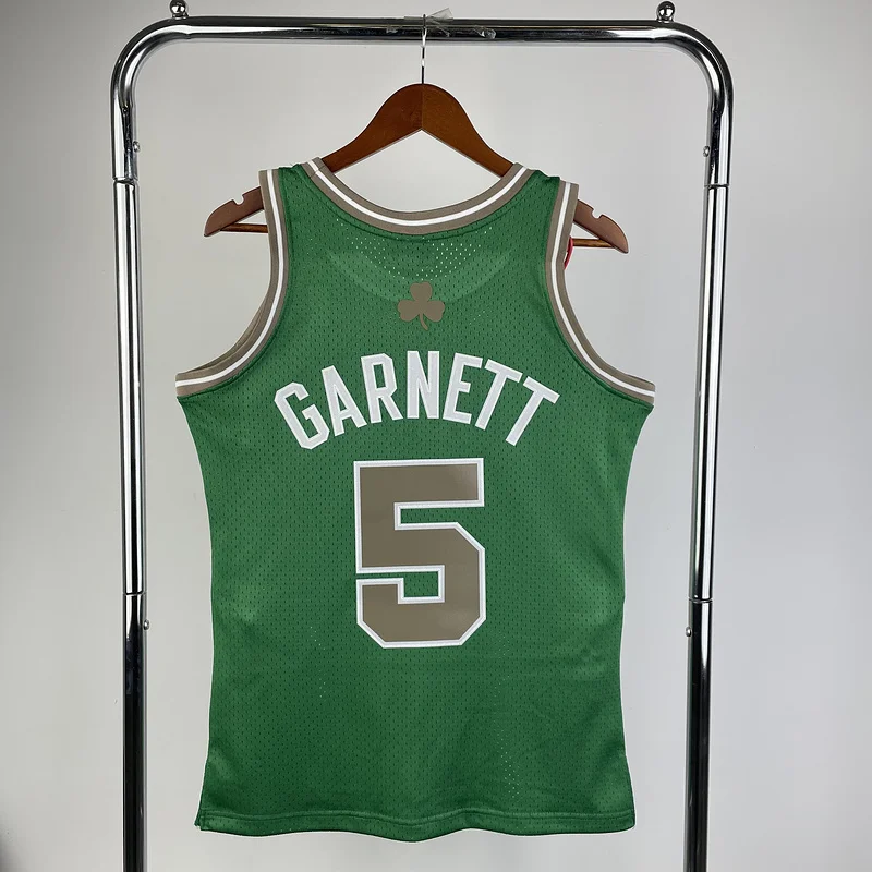 2007 2008 Season MN Hot Print Retro NBA Boston Celtics Basketball Jersey #5 GARNETT