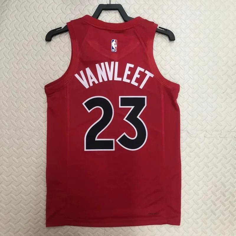 2023 NBA Toronto Raptors Basketball Jersey Aawy Red #23 VAMVLEET