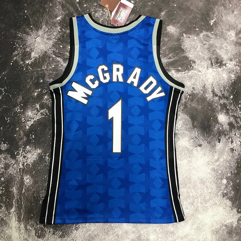 2000 2001 Mitchell Ness Hot Print Retro Orlando Magic Basketball Jersey #1 McGrady