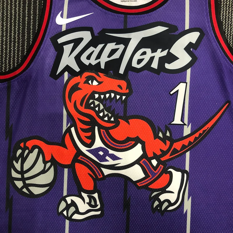 NBA Toronto Raptors Basketball Jersey Retro Purple #1 McGrady