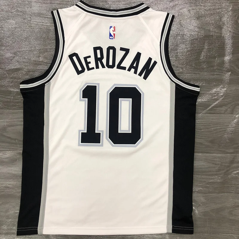 San Antonio Spurs Basketball Jersey White #10 DeROZAN