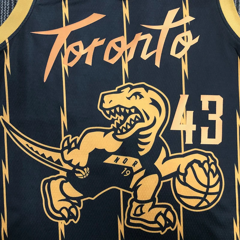 2022 NBA Toronto Raptors Basketball Jersey city version #43 SIAKAM