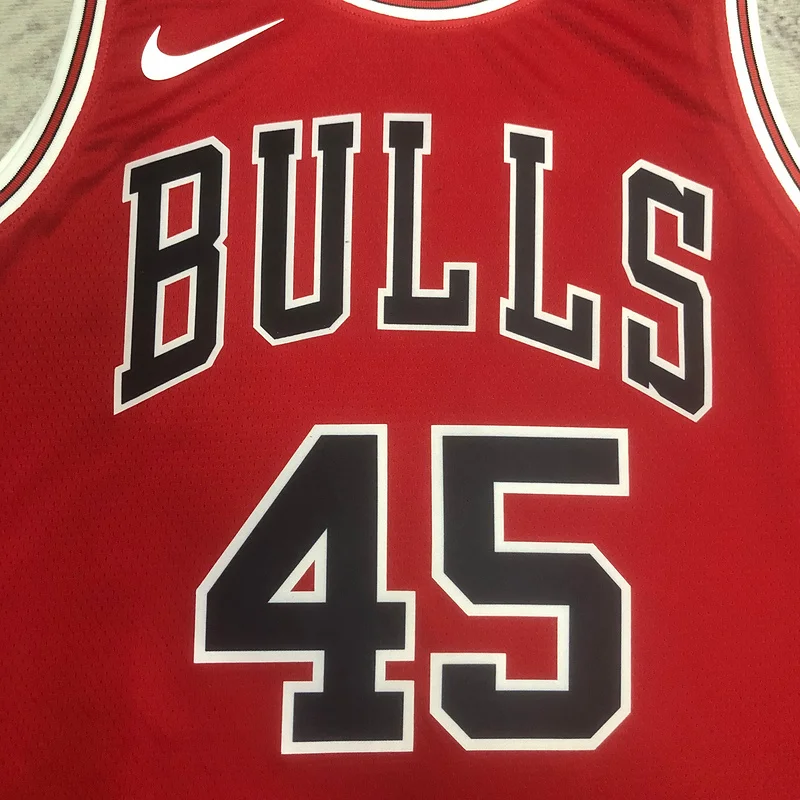 2023 Season NBA Chicago Bulls Basketball jersey red #45 Jordan