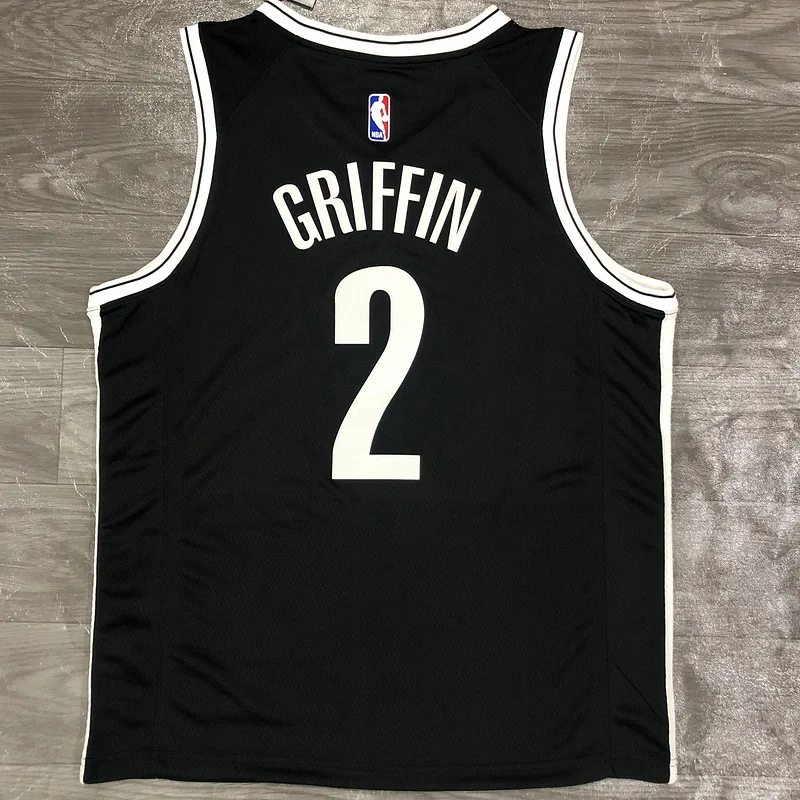 Brooklyn Nets Basketball jersey V-neck  Black #2 GRIFFIN