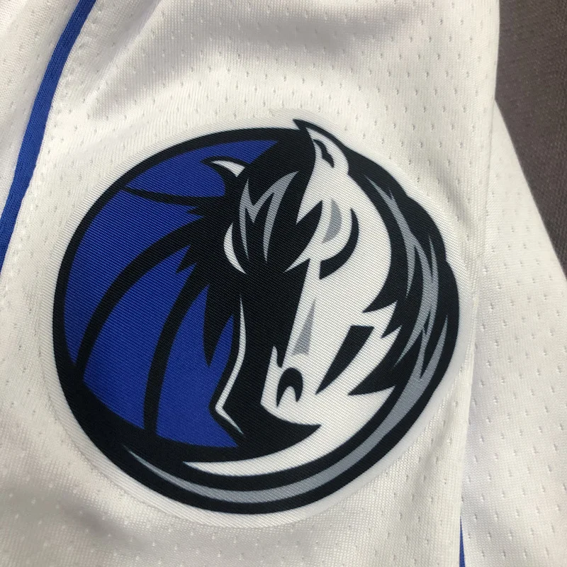 NBA Dallas Mavericks basketball White Shorts