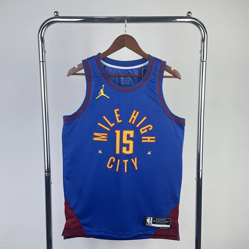 2023 Season NBA Denver Nuggets Basketball jersey trapeze limited #15 JOKIC