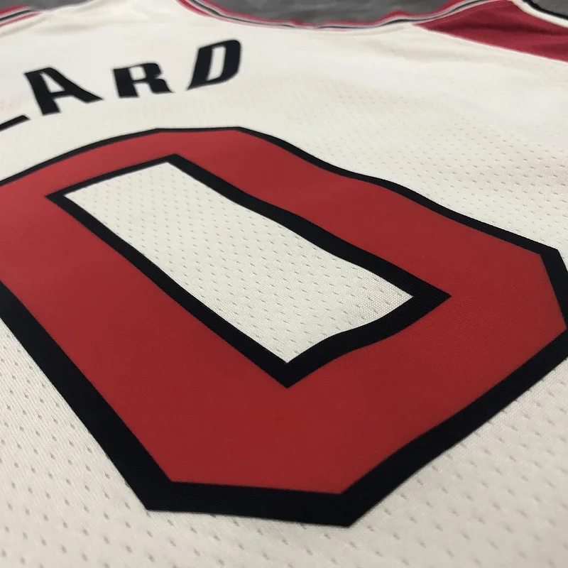 Portland Trail Blazers Basketball Jersey White #0 LILIARD