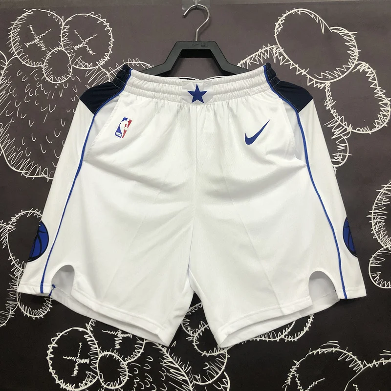 NBA Dallas Mavericks basketball White Shorts