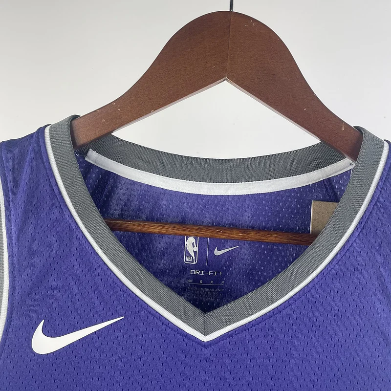 2023 Sacramento Kings Basketball Jersey Aawy Purple #5 FOX