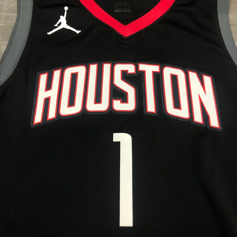 2021 Houston Rockets Basketball Jersey Jordan Style limited city version Black #1 WALL