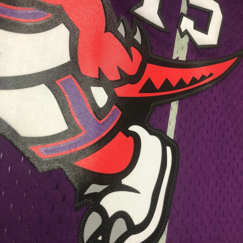 1999 Mitchell Ness Hot Print Retro NBA Toronto Raptors Basketball Jersey Purple #15 CARTER