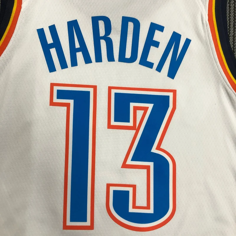 NBA Oklahoma City Thunder Basketball Jersey White #13 HARDEN