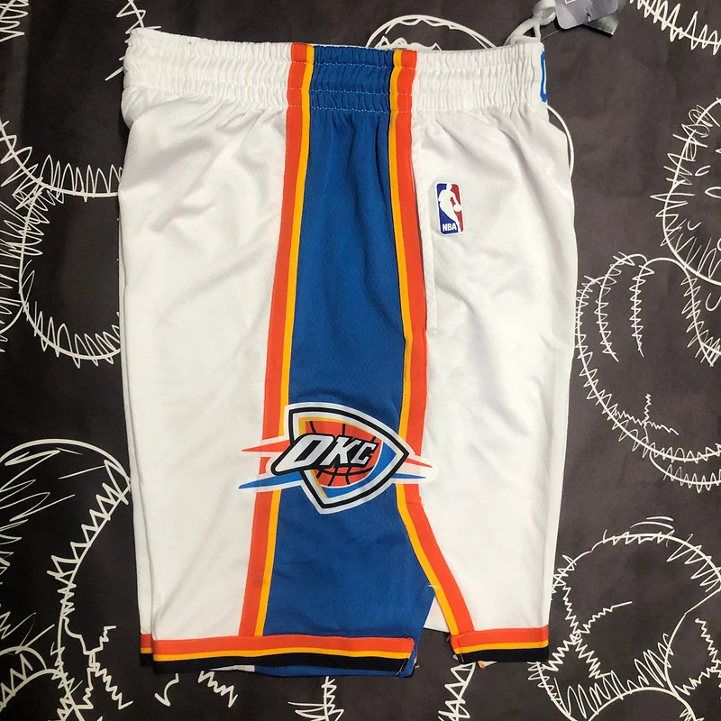 NBA Oklahoma City Thunder Basketball White Shorts