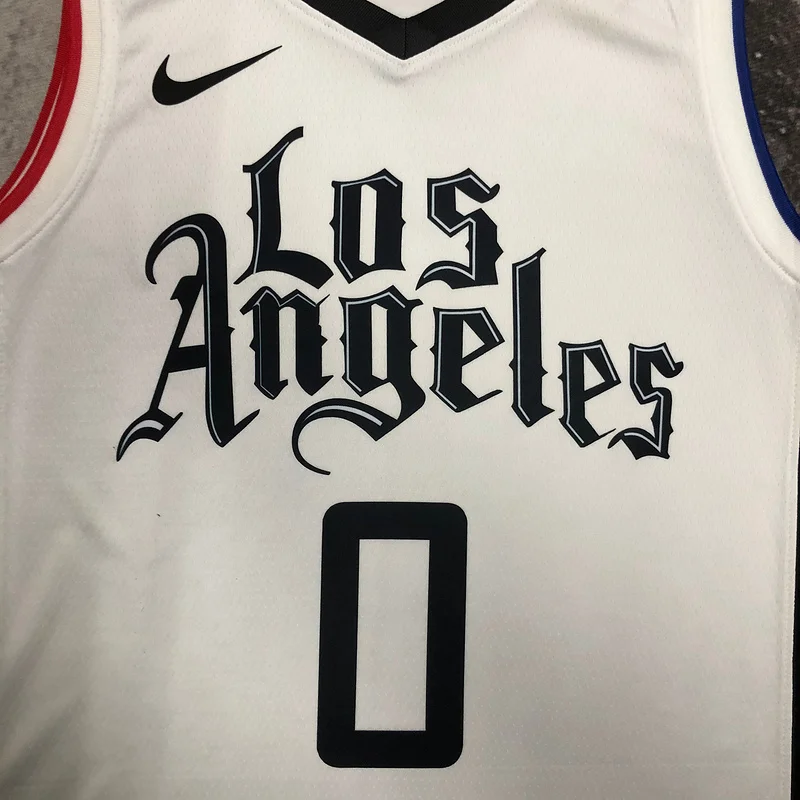 NBA Los Angeles Clippers Basketball jersey   Latin   White  #0    WESTBROOK